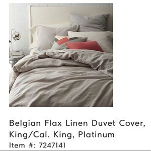 West Elm Belgian Flax Linen Duvet Cover & Shams